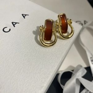 Red Vintage Horseshoe Earrings - Unique Design Luxury Aesthetic, Instagram Trend